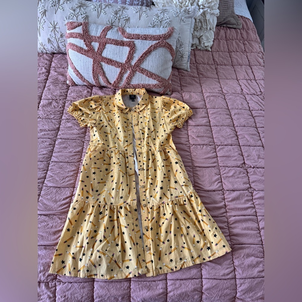 Girls size large (10/12) school dress with pencils